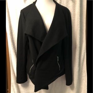 Black asymmetrical blazer